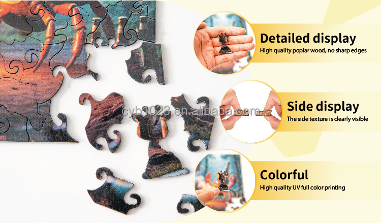 Custom wooden puzzle detail 2