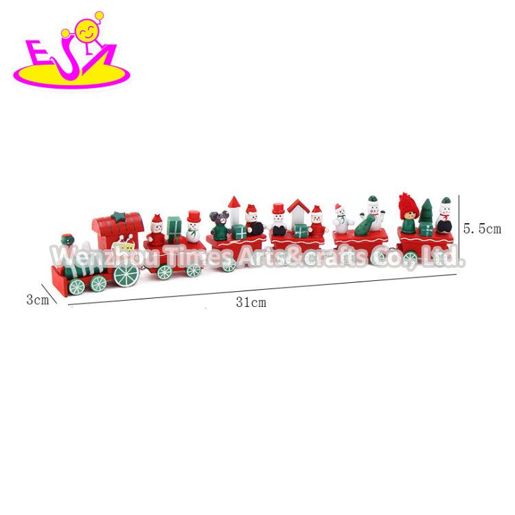 New Arrival Mini Wooden Christmas Train Set for Decorations W04A504