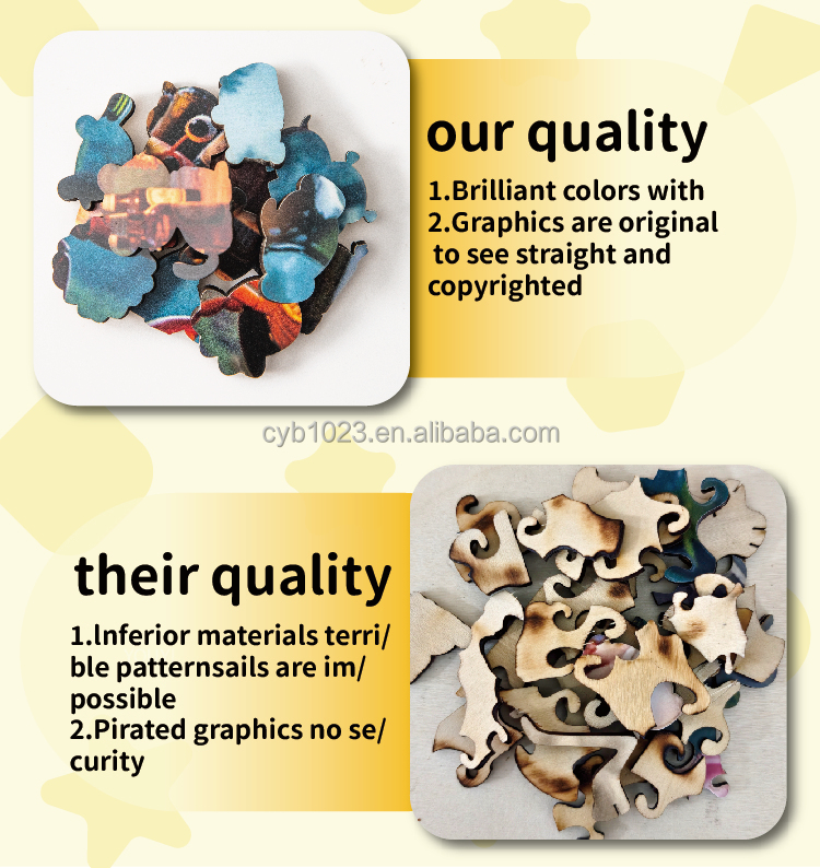 Custom wooden puzzle detail 6