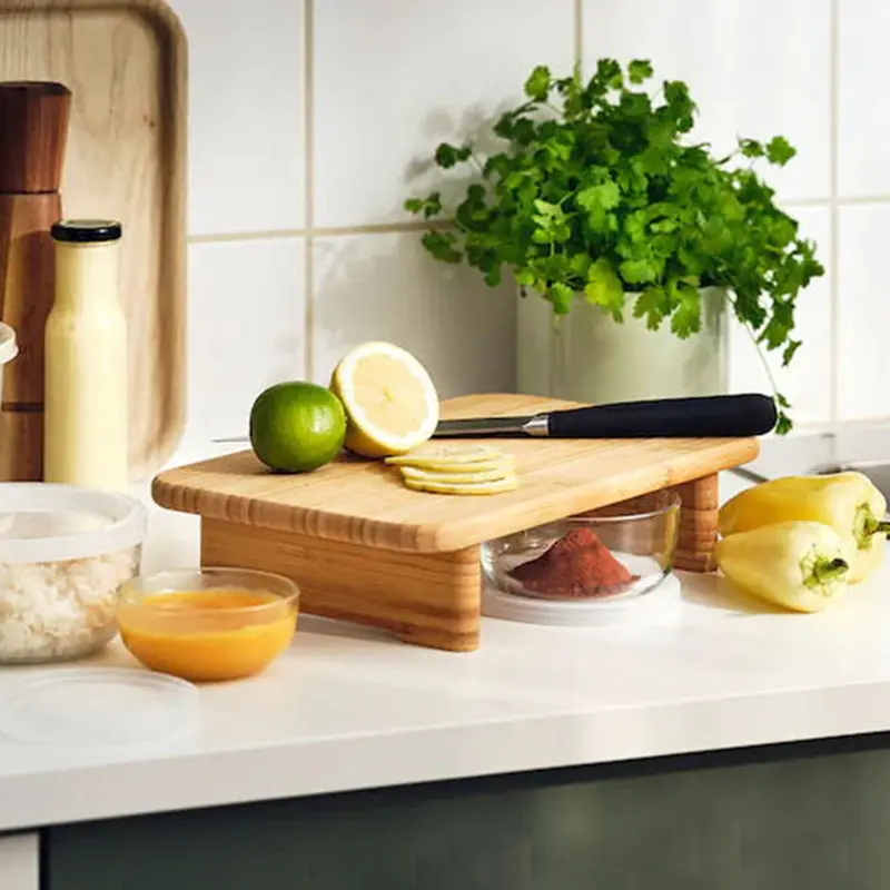 Famous China Suppliers Factory Bamboo Cutting Board with Feet - 2-in-1 Kitchen Helper for Easy Food Prep and Serving Supplier, Companies