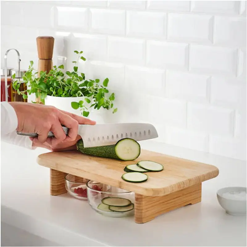 Famous China Suppliers Factory Bamboo Cutting Board with Feet - 2-in-1 Kitchen Helper for Easy Food Prep and Serving Supplier, Companies