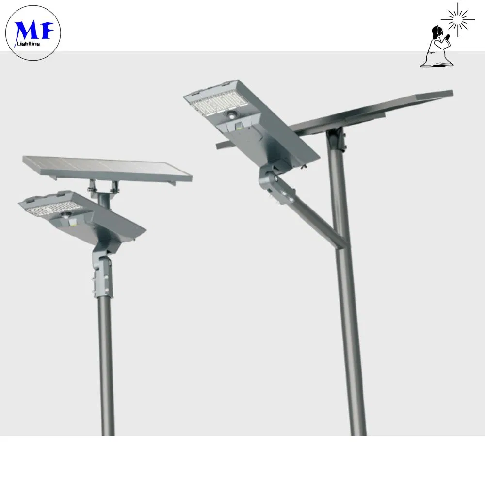 60W 5th Separated Outdoor IP66 All in One Solar Street Light Integrated LED Luminaire Flood Garden Road Light with Motion Sensor for Public Street Lighting