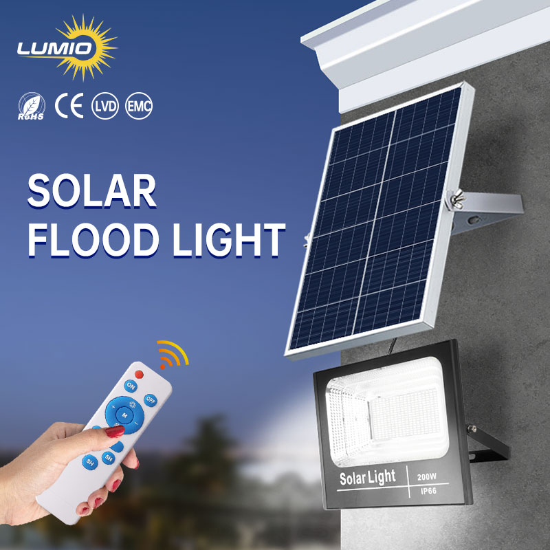 OEM ODM Waterproof Solar Floodlights of 200 Watts Outdoor Stadium LED Solar Flood Light