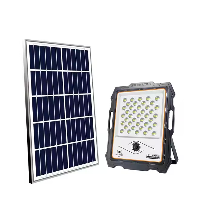 Shingel IP65 LED COB Photocell Controlled Industrial Outdoor Solar Flood Light with 1080p Full HD Camera for Garden