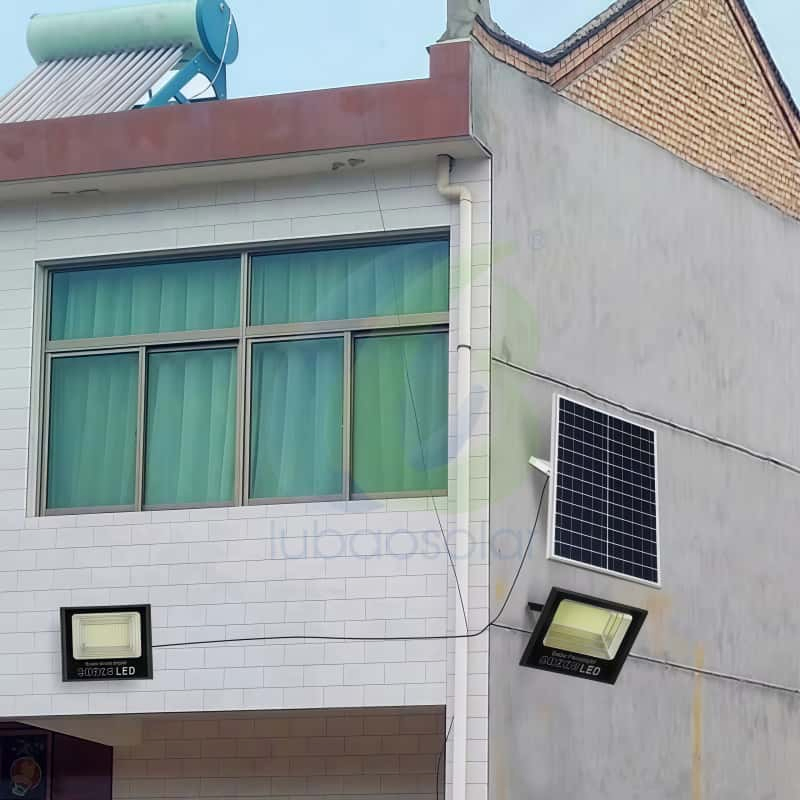 Remote Control Timing Mode Outdoor Wall Mounted Solar Flood Light