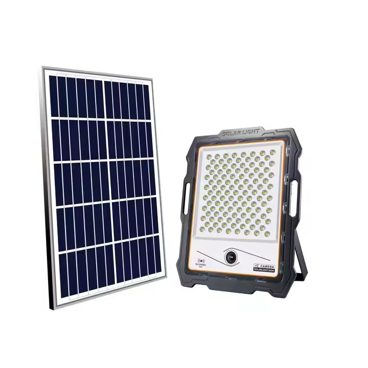 Shingel IP65 LED COB Photocell Controlled Industrial Outdoor Solar Flood Light with 1080p Full HD Camera for Garden
