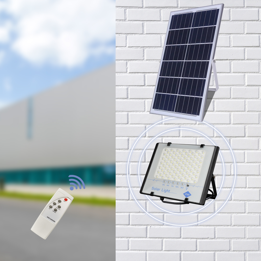 OEM ODM IP65 High Lumens 6000K Daylight 2-Year Warranty Solar Led Flood Light Outdoor Industrial Waterproof Garden