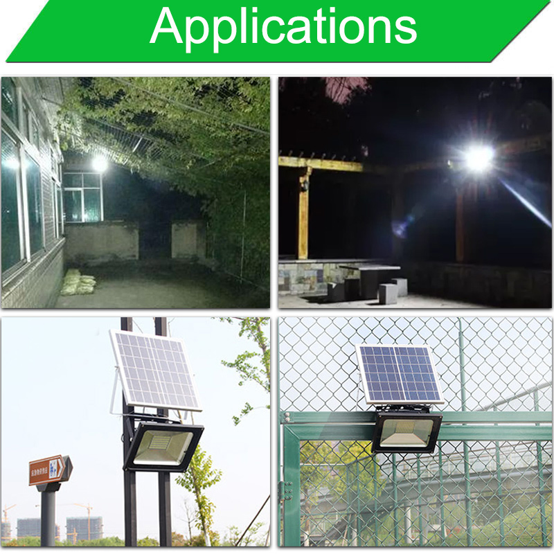 20W 50W 100W Solar LED Flood Light Rechargeable Outdoor Garden Street Lawn Lamp