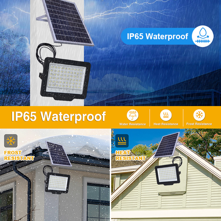 KCD Aluminum 60w 150w 300w IP65 Outdoor Stadium Smart Reflector LED Solar Floodlight 8000 Lumen Solar Power LED Flood Light