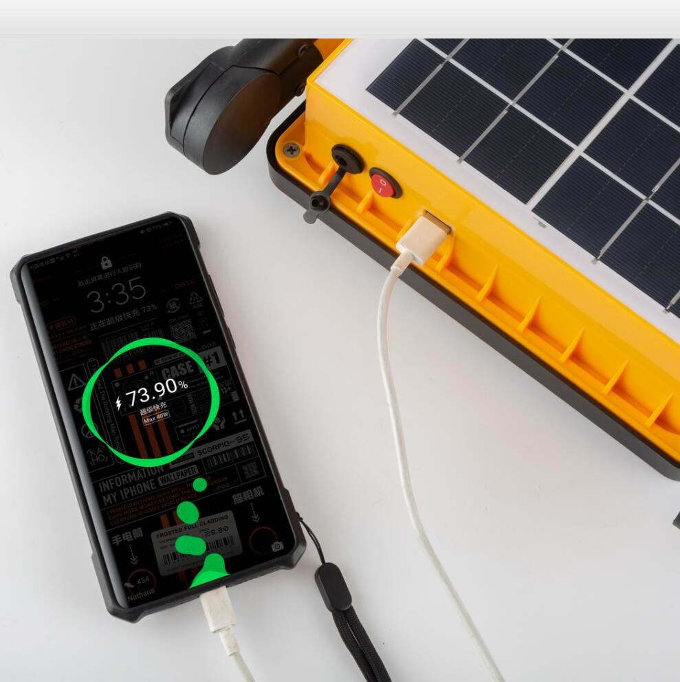 USB Charging Cable Rechargeable Emergency IP65 LED Solar Portable Flood Light