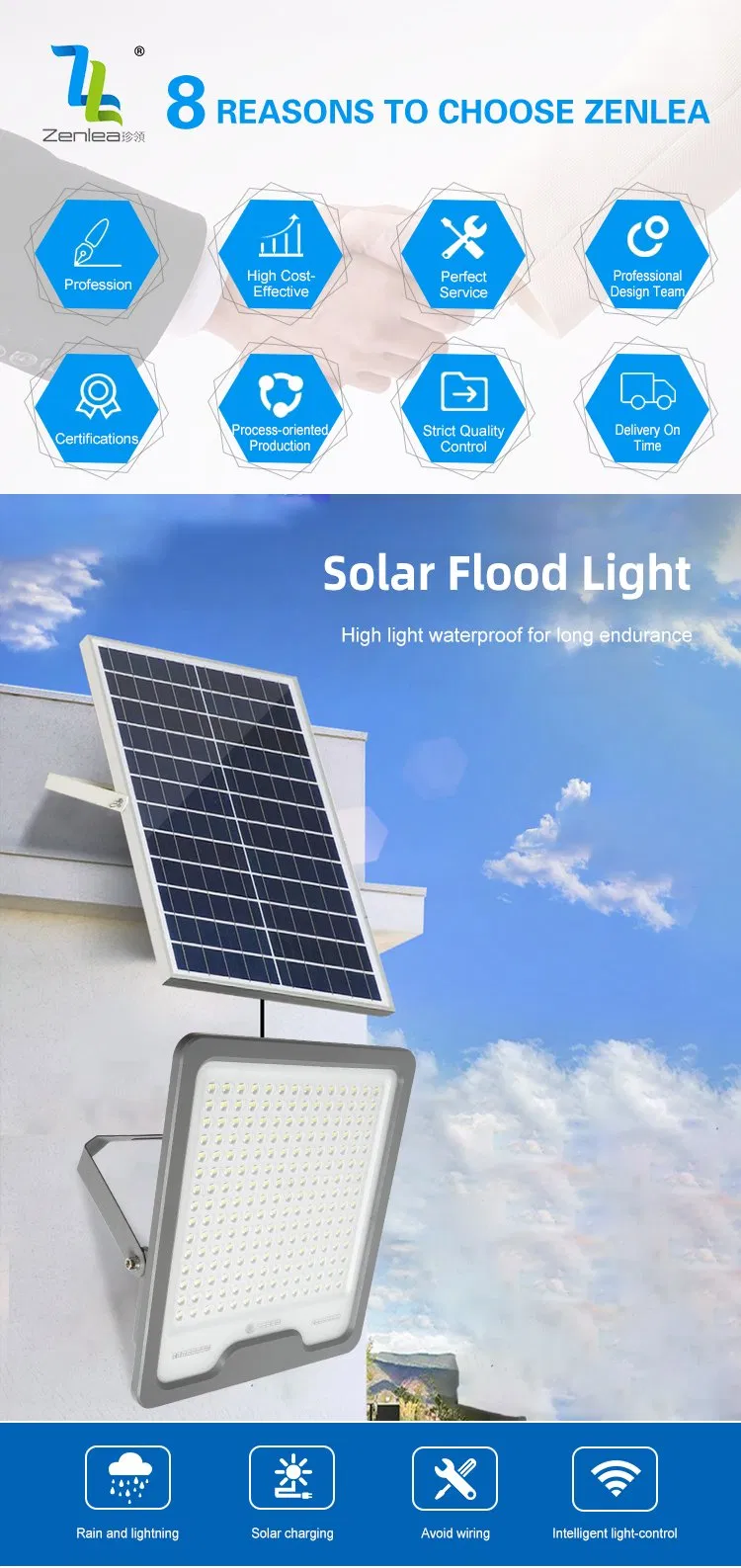 Solar Powered Flood Light Installation