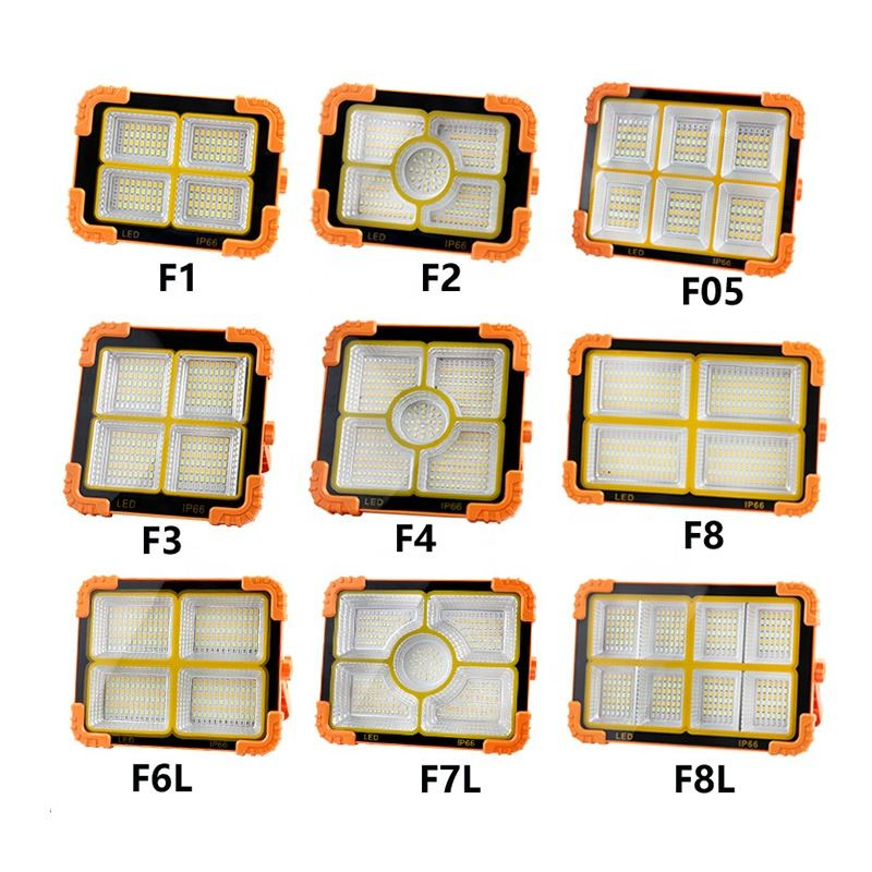 Original Rechargeable Portable LED Reflector Spotlight with Magnet Strong Light Camping Tent Lamp Solar Flood Light Outdoor