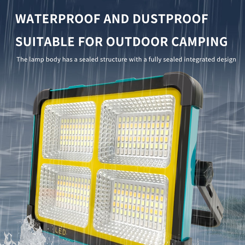 Solar Emergency LED Flood Light IP65 Waterproof Dustproof for Outdoor Camping &amp; Garden