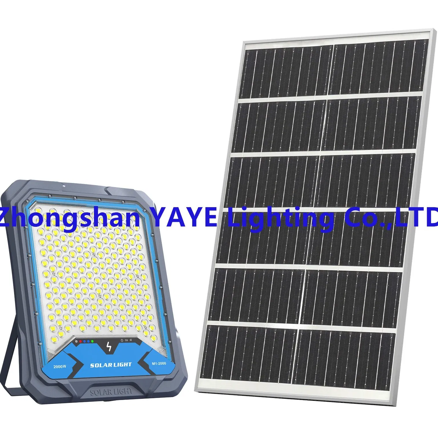 Yaye Hot Sell High Power Factory Price WiFi/4G 2000W SMD Outdoor Waterproof IP66 Aluminum 3 Years Warranty Remote Controller Large Stock Solar LED Flood Light