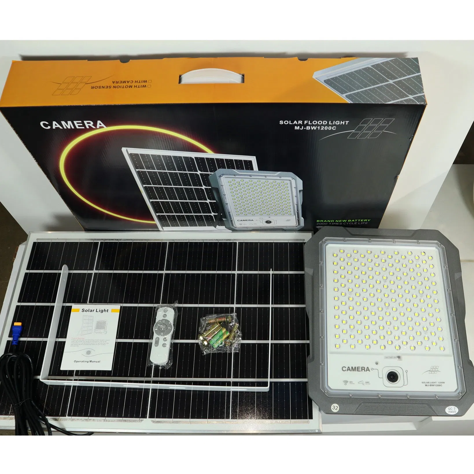 Yaye Hottest Sell 26 Years Solar Manufacturer CE/RoHS 800W Waterproof Outdoor Camera LED Flood Reflector Light with Time /Light Control/Remote Controlle/Sensor