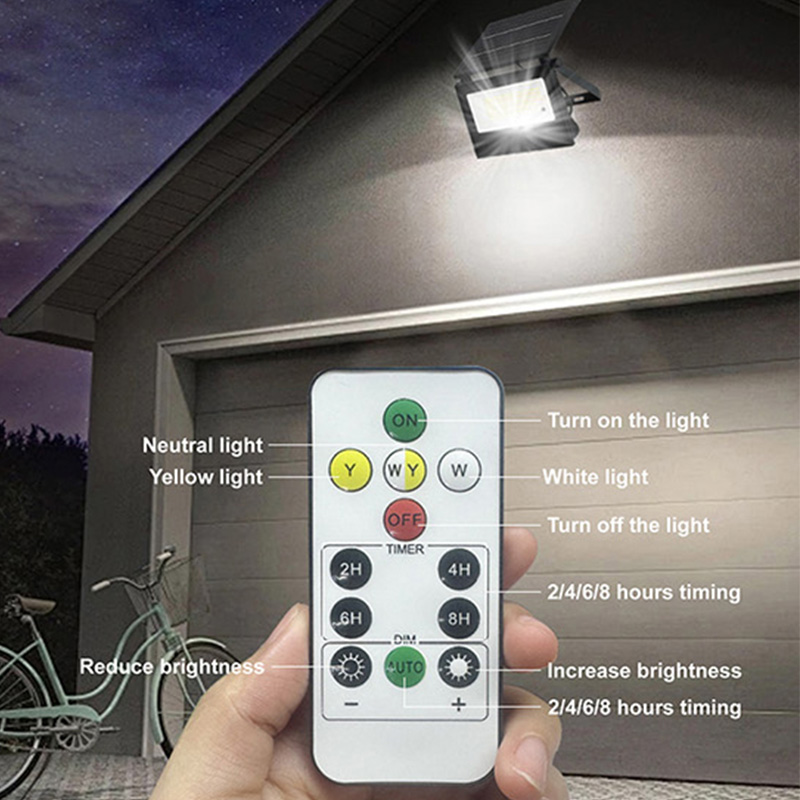 New Design Portable All in One Foldable Solar Flood Light IP65 Waterproof Remote Garden Outdoor LED Solar Powered Wall Lights