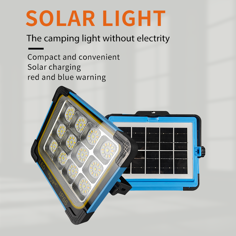 Solar Emergency LED Flood Light IP65 Waterproof Dustproof for Outdoor Camping &amp; Garden