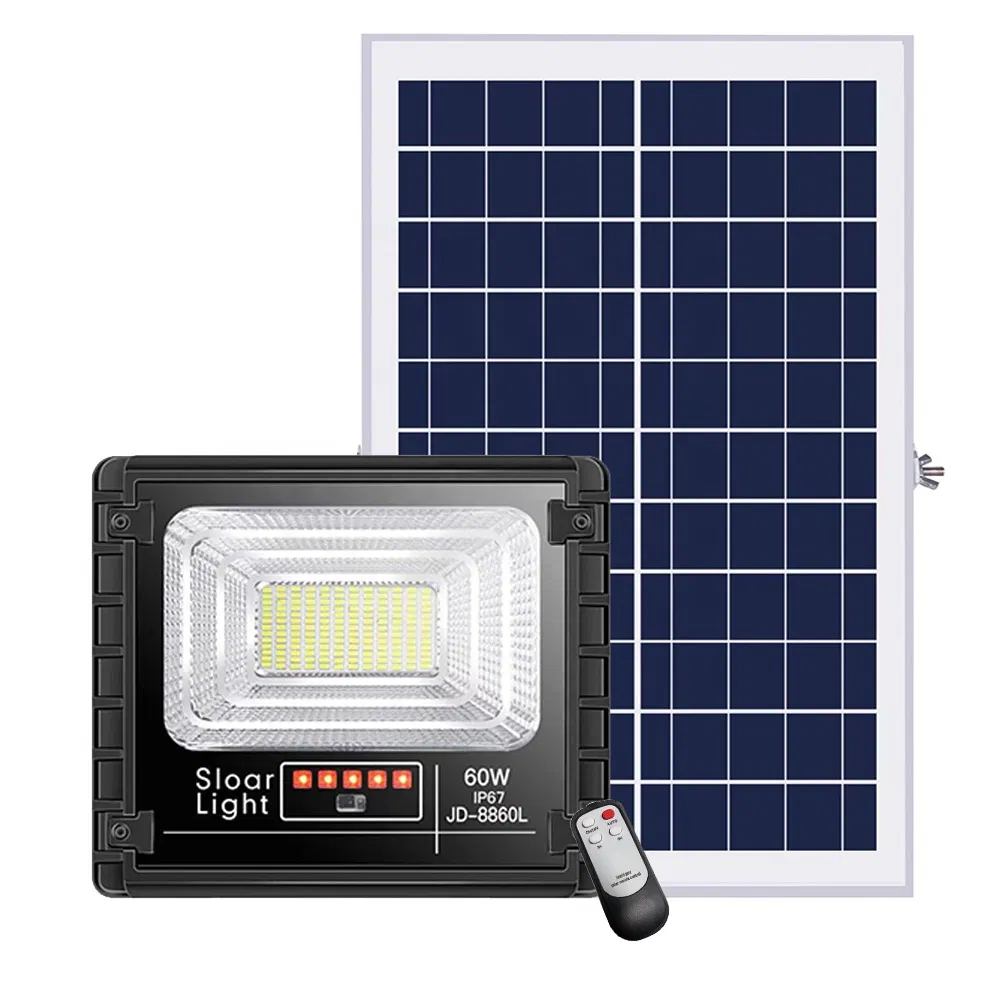 2021 Outdoor Lamp 25W-1000W Solar Panel Energy System LED Street Lighting High Power LED Road Flood Canopy Garden Wall Yard Parking Light Solar Flood