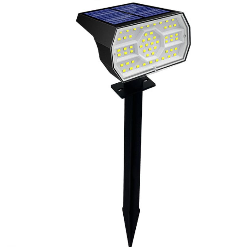 LED 3 Modes IP67 Solar Powered High Brightness Flood Wall Lights Garden Pathway Courtyard Landscape Lamp Waterproof Spot Light
