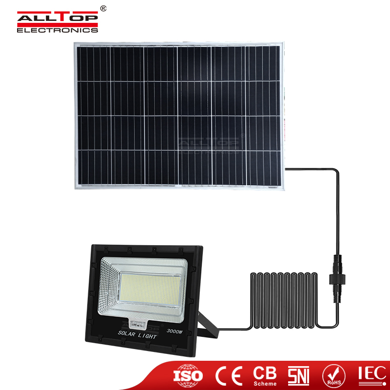 Alltop Adjustable Angle Solar-Powered LED Flood Lights for Stadiums