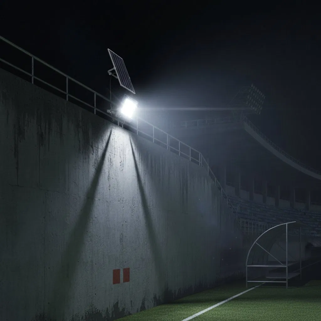 Commercial Long Lasting Solar Floodlight Mj-Aw 60W 100W 200W 300W 400W 800W Warehouse Yard Stadium