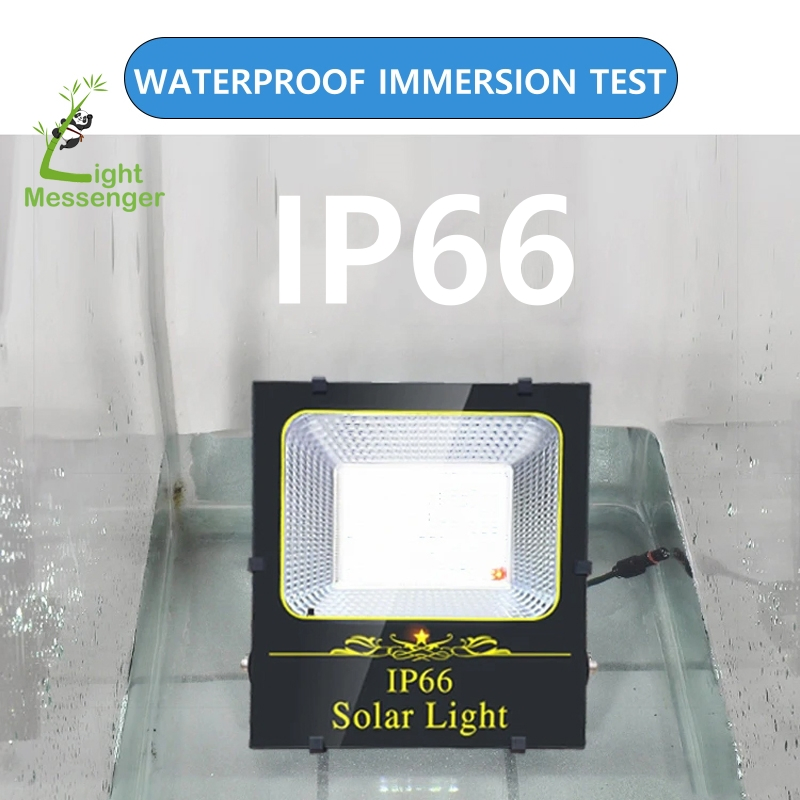 Light Messenger Factory Price Solar Lamp ABS Plastic 100W 200W Outdoor Stadium Parking Lot Garden Courtyard Court IP66 Waterproof LED Solar Flood Light
