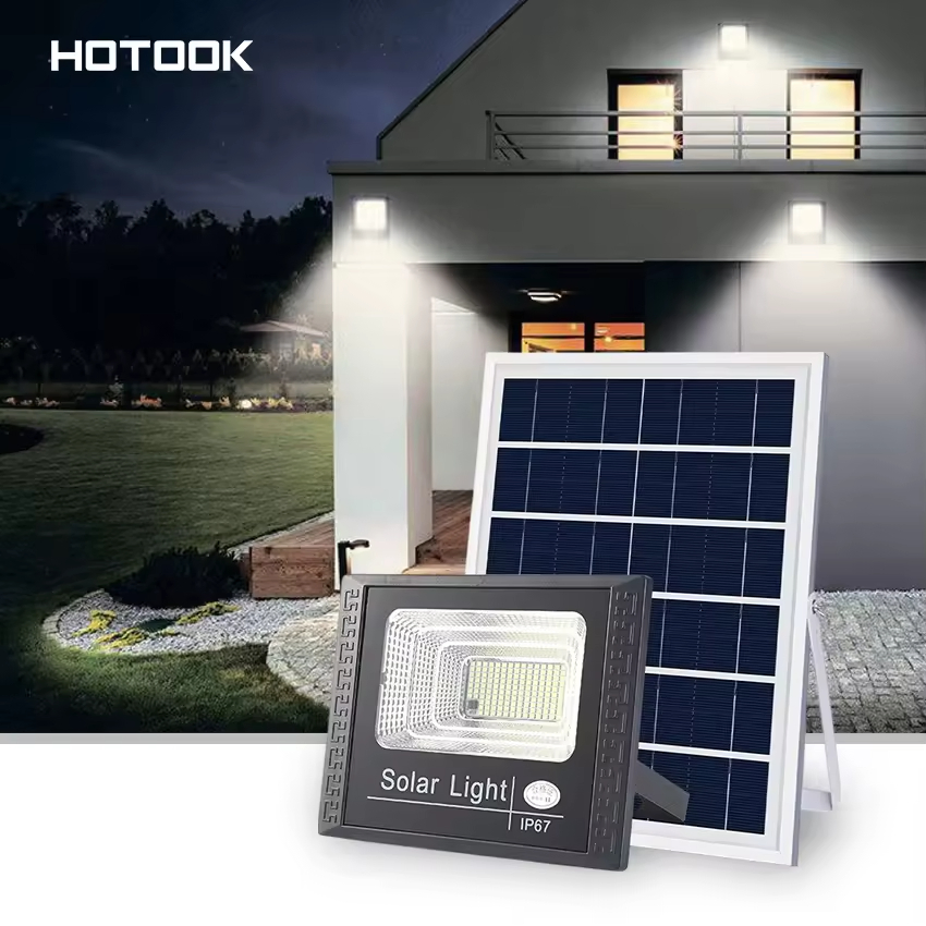 Outside Solar Powered Wall Mounted Outdoor Garden Remote Controller Solar Motion Activated Flood Lights ABS Solar Street Light