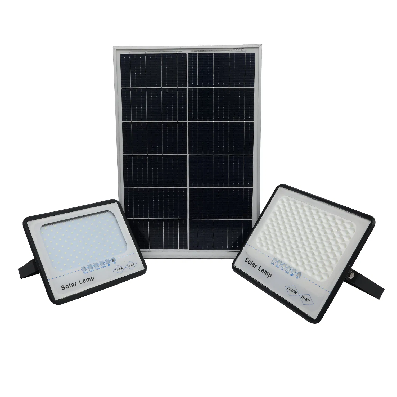 Modular Slim Outdoor Waterproof Commercial Lighting Fixture IP67 Solar Flood Light 300W