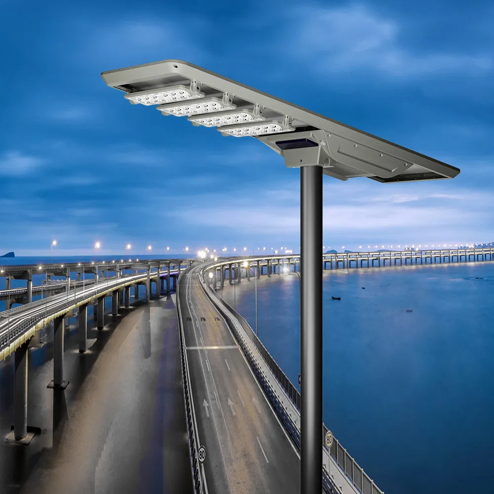 Smart Sensor Angle Adjustable Outdoor Waterproof IP65 Garden Security High Lumen Flood Wall Panel LED Lamp All in One Solar Street Light
