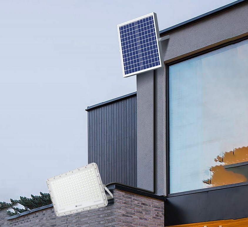 High Efficiency 1000W Solar Security Flood Light Waterproof LED Outdoor Wall Mounted Solar Floodlight