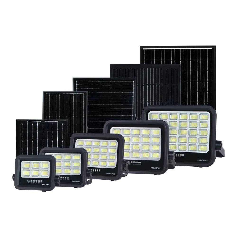 Remote Control Rechargeable Solar LED Flood Light with Motion Sensor Outdoor Security