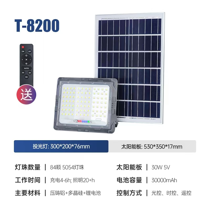 High Quality Metal Aluminum Material Solar LED Flood Light Remote New Design Lp67 LED 500W 1000W Outdoor Projector Lamp Focus LED Solar Flood Light