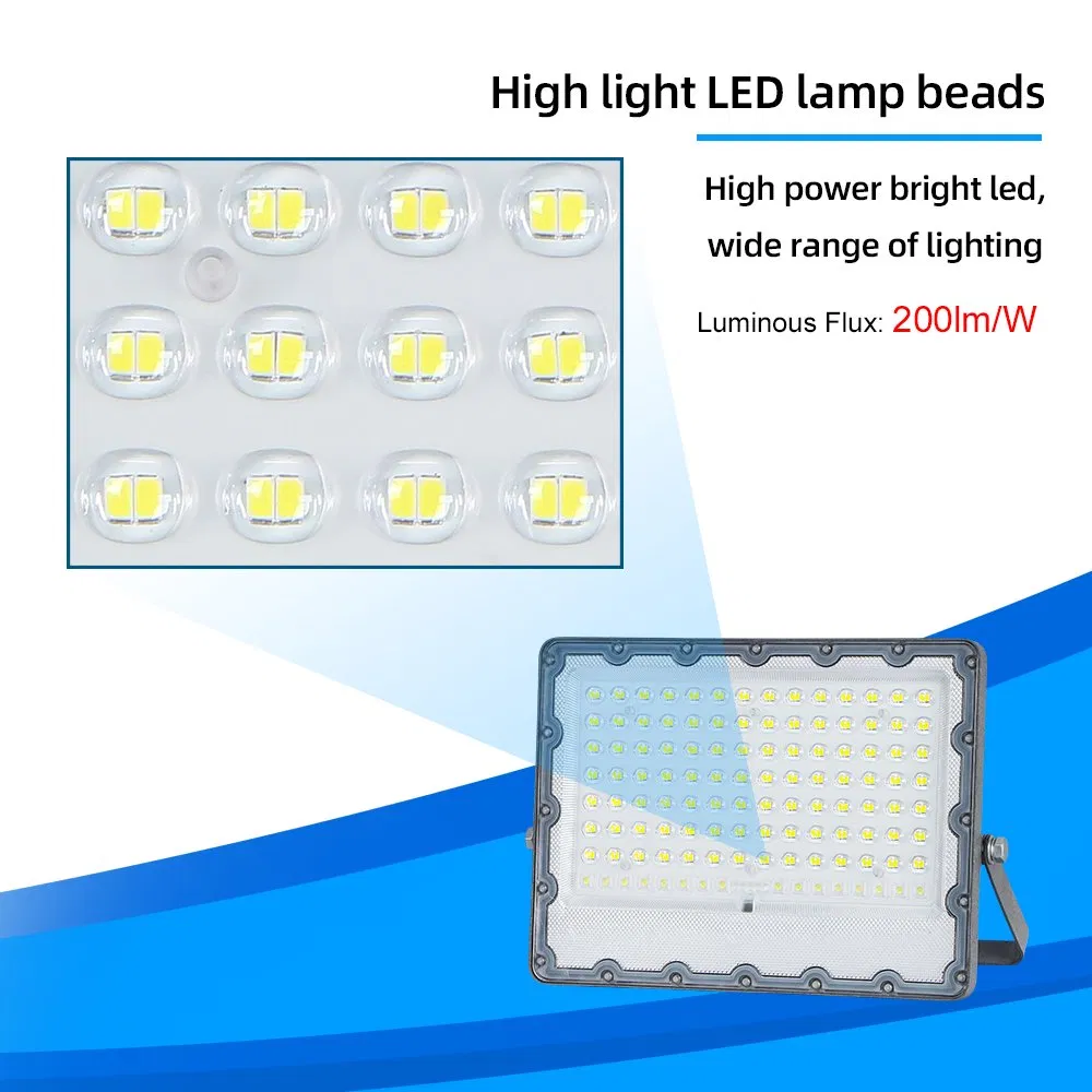 Commercial 50W Solar High Power Floodlight Warm White Outdoor with Battery