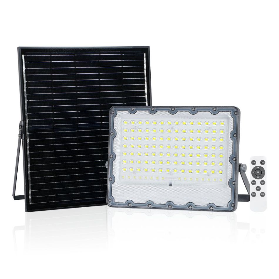 Commercial 50W Solar High Power Floodlight Warm White Outdoor with Battery