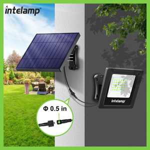 Intelamp Solar Powered Landscape Stake Flood Light LED Waterproof Garden Wall Lamp Outdoor Lights Solar Spotlights