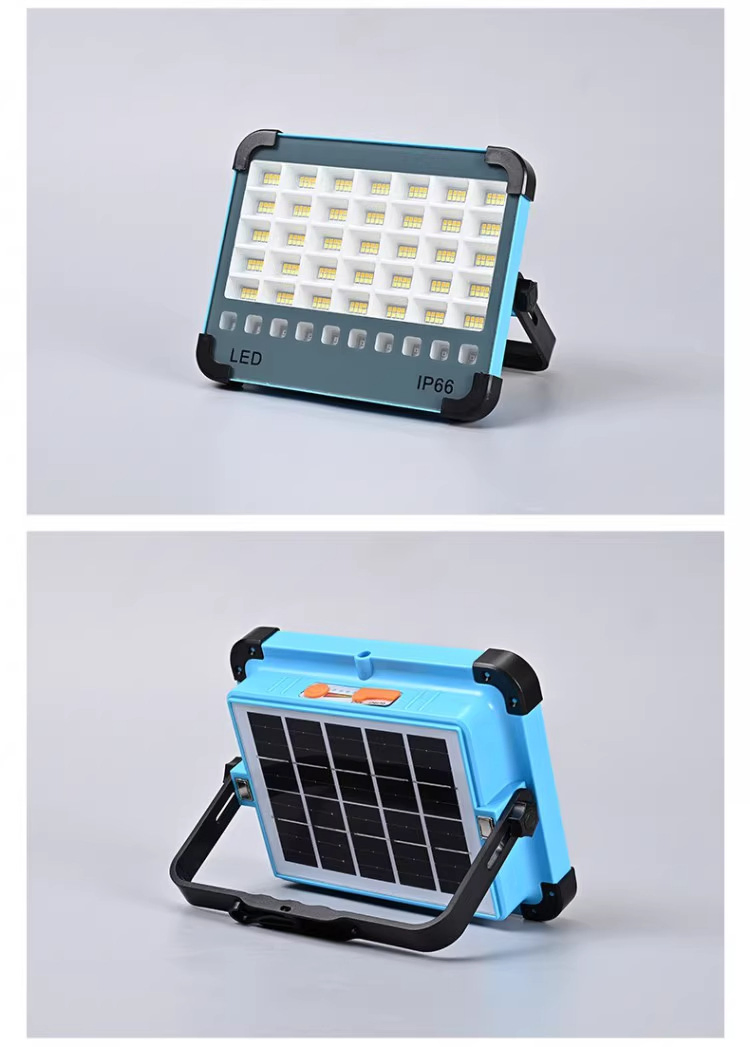 IP66 LED Spotlight Waterproof Projector 50W 100W 150W 200W Tunnel Stadium Tennis Court Light LED Floodlight All in One Solar Panel and Light Head