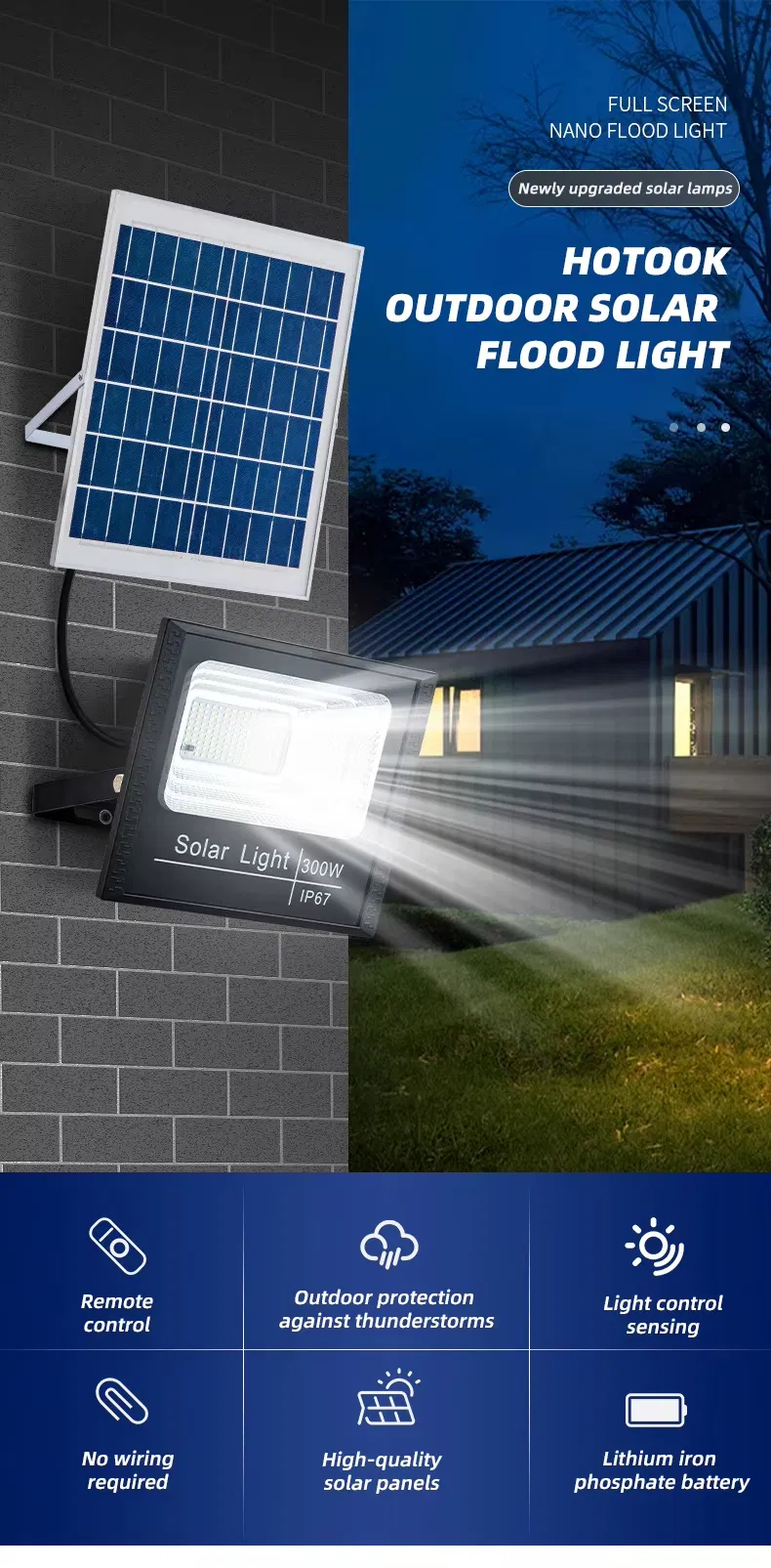 Solar Flood Light Detail