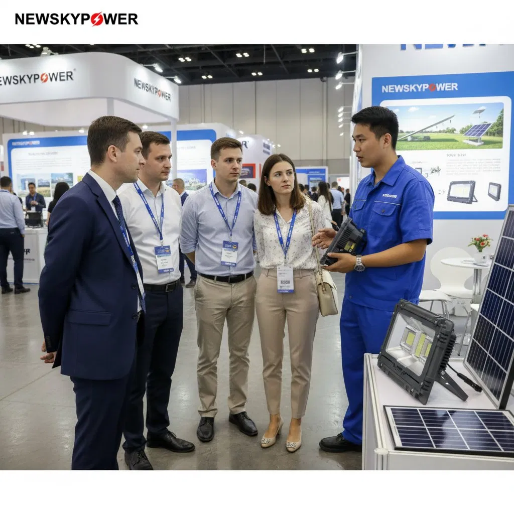 Commercial Long Lasting Solar Floodlight Mj-Aw 60W 100W 200W 300W 400W 800W Warehouse Yard Stadium