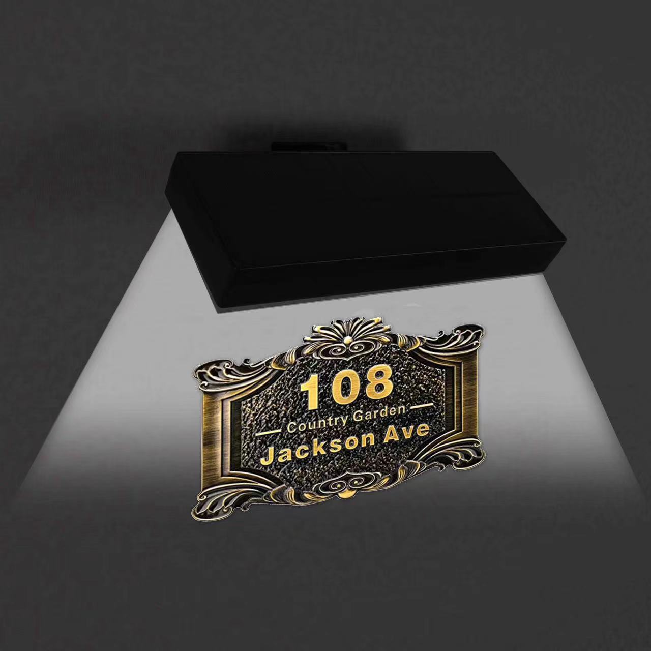 Solar Lights Outdoor For House Numbers Adjustable Solar Light For Address Sign Plate Wall Light For Home Garden Patio Yard