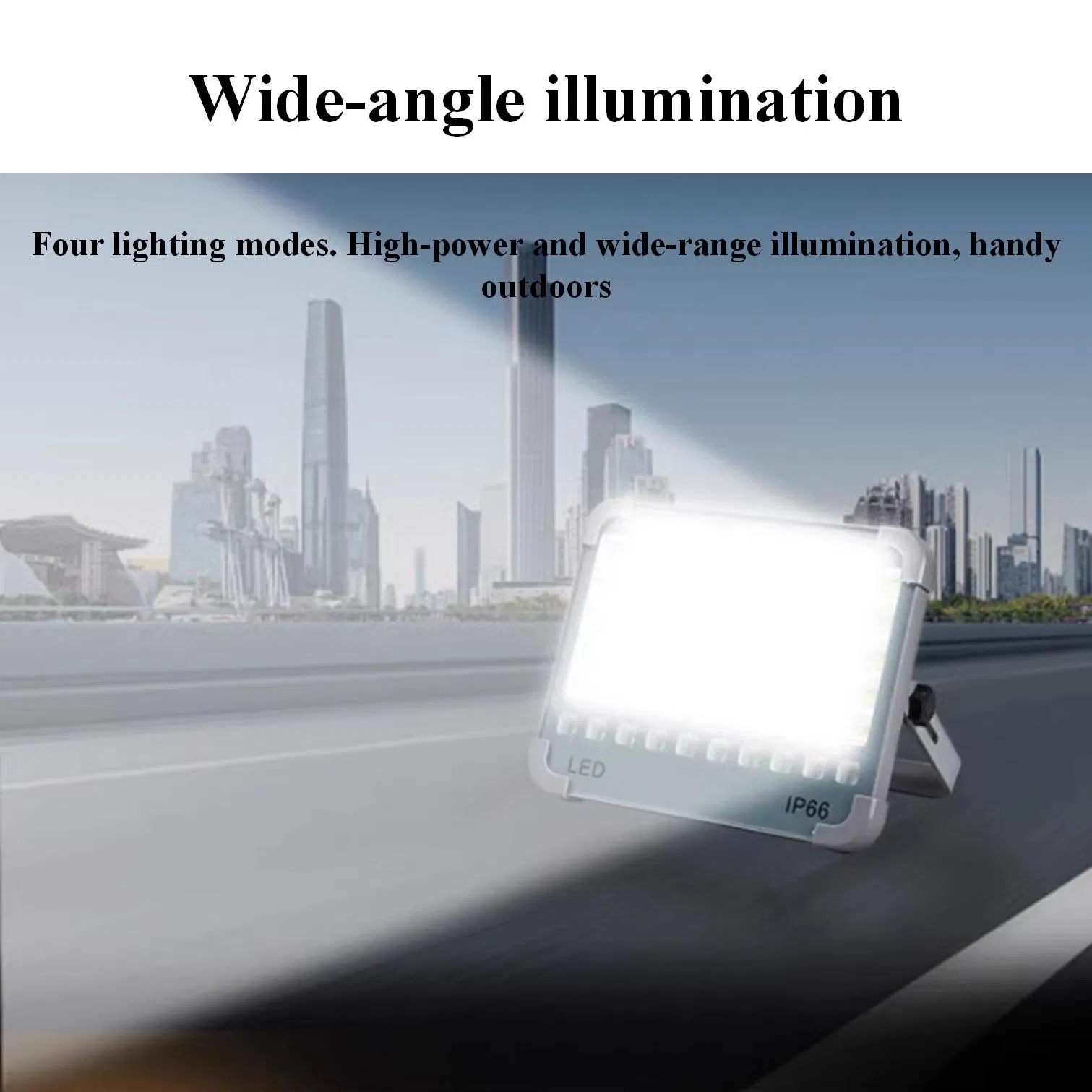 IP66 LED Spotlight Waterproof Projector 50W 100W 150W 200W Tunnel Stadium Tennis Court Light LED Floodlight All in One Solar Panel and Light Head