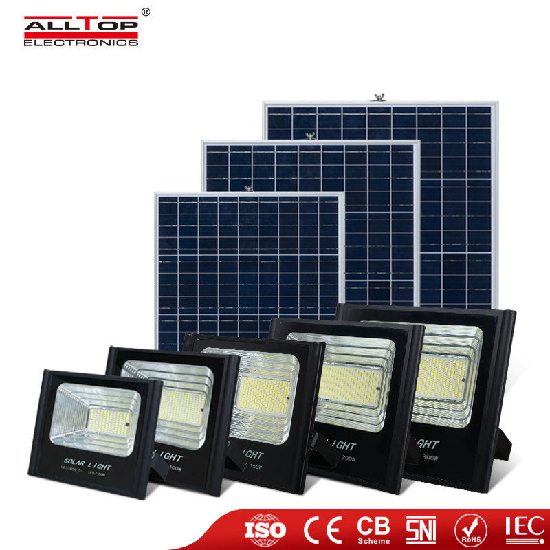 Alltop High Lumen Dimmable Outdoor Landscape 3000W Adjustable Angle IP65 Waterproof LED Solar Floodlight