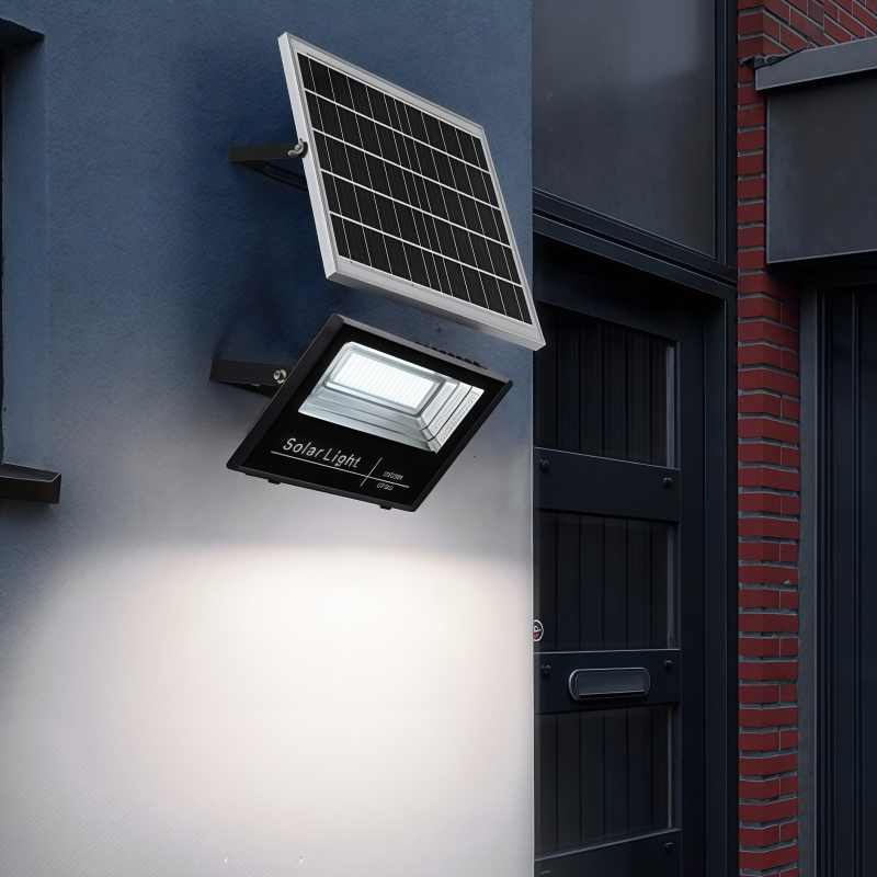 Solar Floodlight Waterproof LED Spotlight with Intelligent Sensor Emergency Solar Wall Light for Outdoor Yard Street Lighting