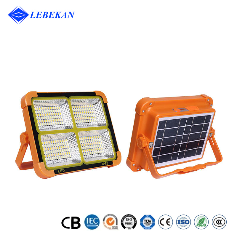 600W Super Brightness portable Indoor Work Rechargeable Solar LED Flood Light