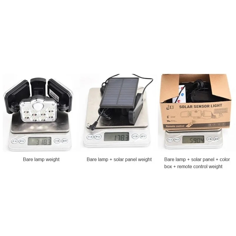 Solar Powered Street Spotlight Flood Wall Lamp Outdoor Garden Security Night 122, 138 LED COB Motion Sensor Solar Wall LED Light