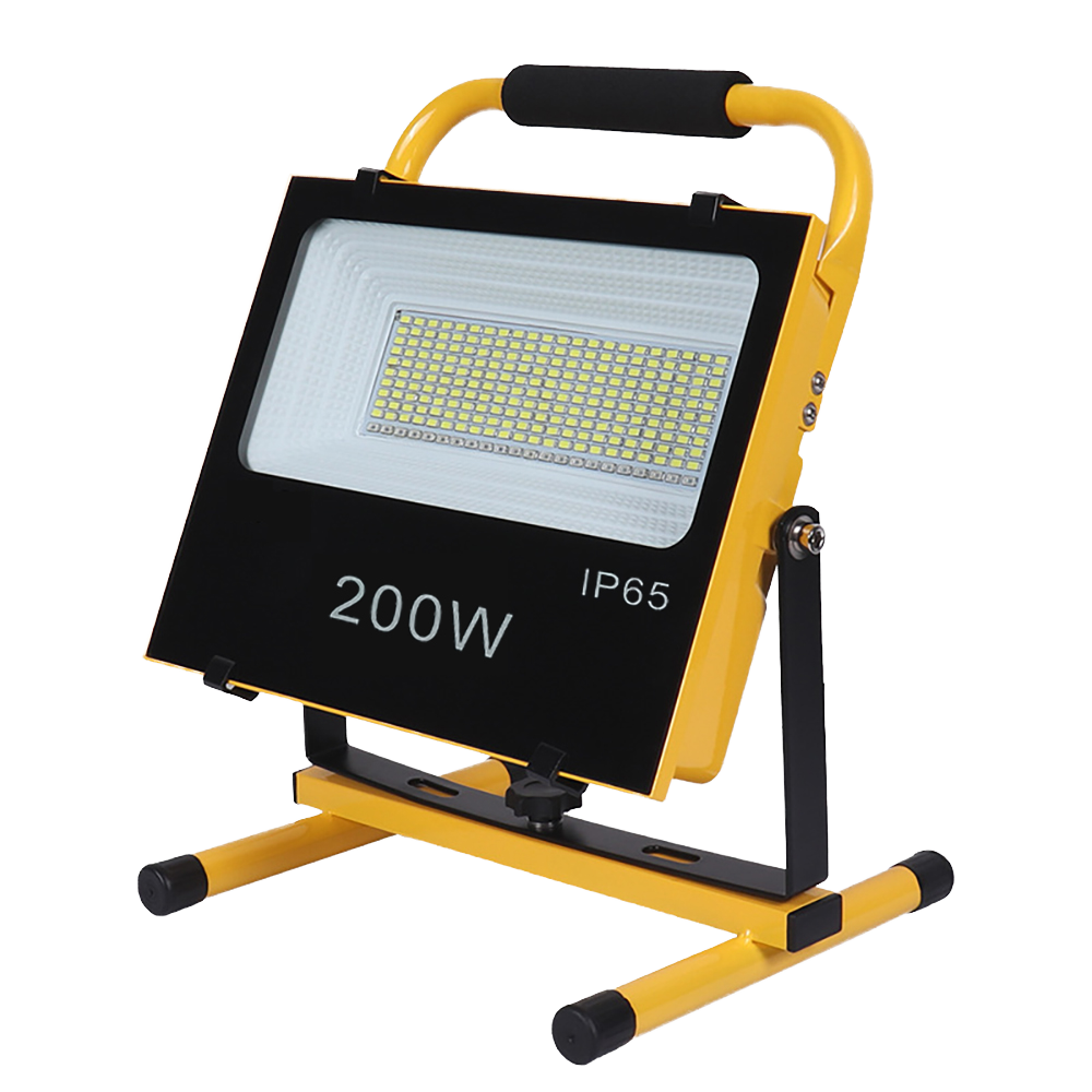 Convenient and Bright 200W LED Solar Floodlight LED Work Light Emergency Portable Rechargeable Floodlight Camping Venue Light