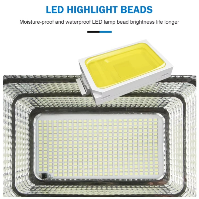 Solar Floodlight Waterproof LED Spotlight with Intelligent Sensor Emergency Solar Wall Light for Outdoor Yard Street Lighting