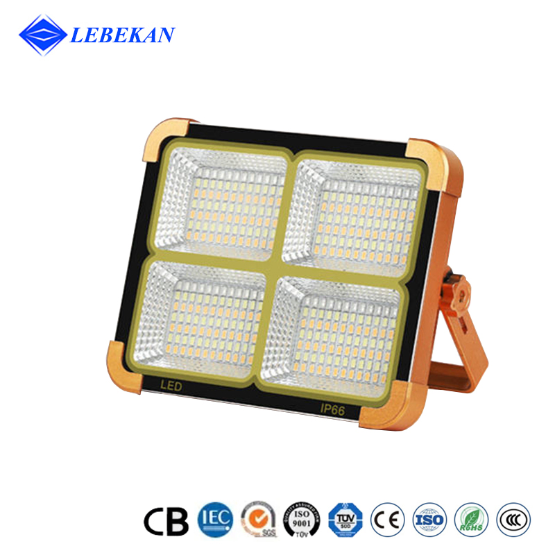 600W Super Brightness portable Indoor Work Rechargeable Solar LED Flood Light