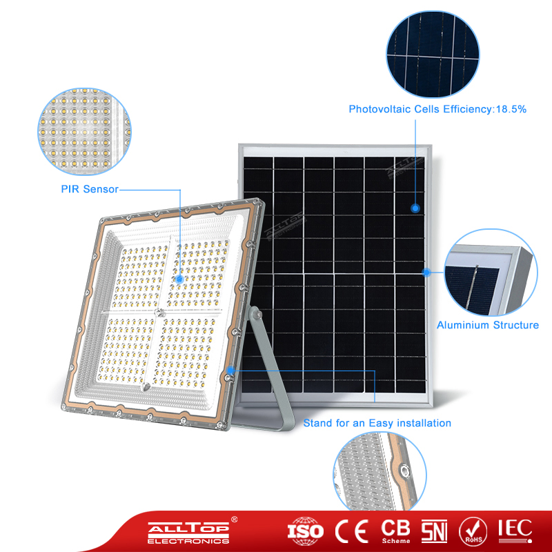 Alltop High Power SMD IP65 150watt 250watt Outdoor Garden Stadium LED Solar Flood Light