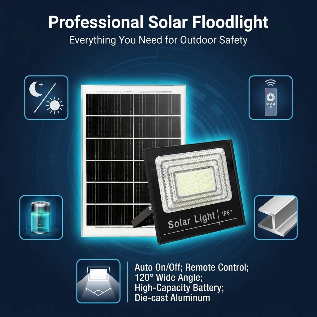 Wholesale Separated Solar Flood Lights Outdoor, LED Security Light with Solar Panel