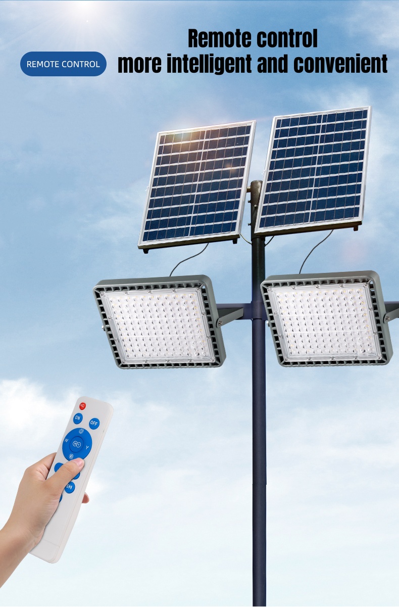 Shingel Outdoor Solar Led Stadium Light Die-cast Aluminum Anti-glare with Remote Control for Basketball Football Square